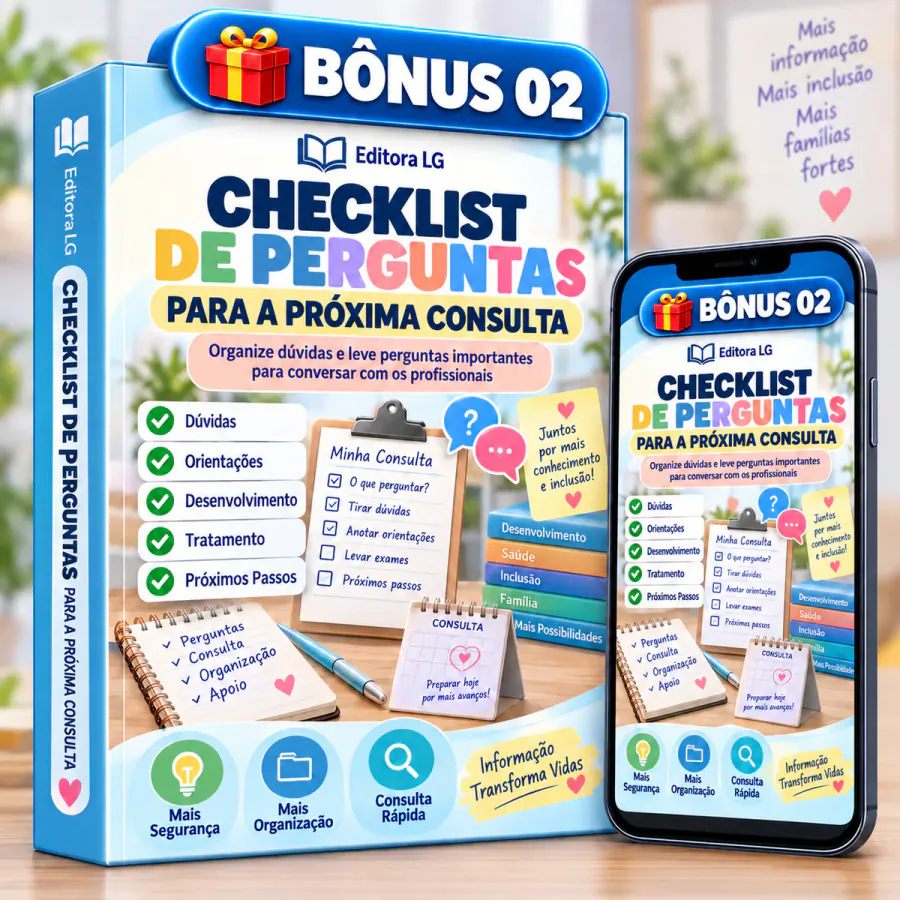 Mockup Bônus 2 — Checklist de Perguntas para a Próxima Consulta